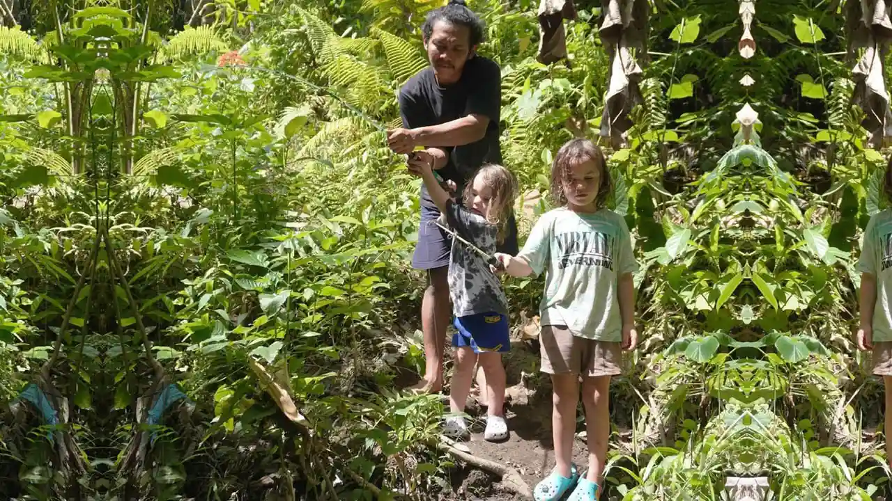 Teacher and students prepare to go fishing