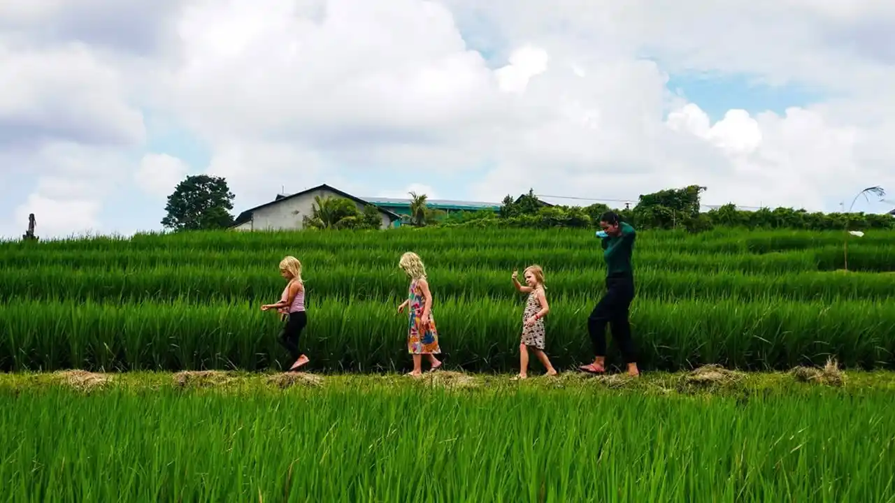 students goes to sawah