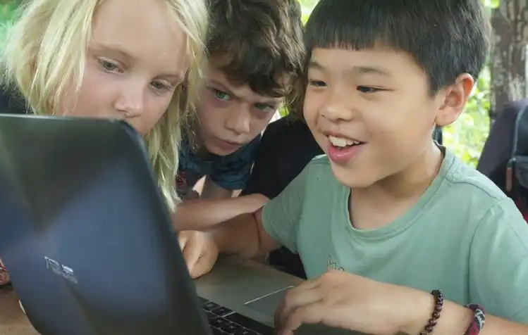 student is trying coding